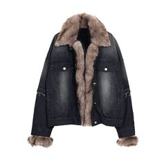 エコファー + 裏ボアライナー付き 3WAY デニムジャケット   MMI102CDC