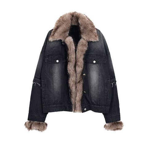 エコファー + 裏ボアライナー付き 3WAY デニムジャケット   MMI102CDC