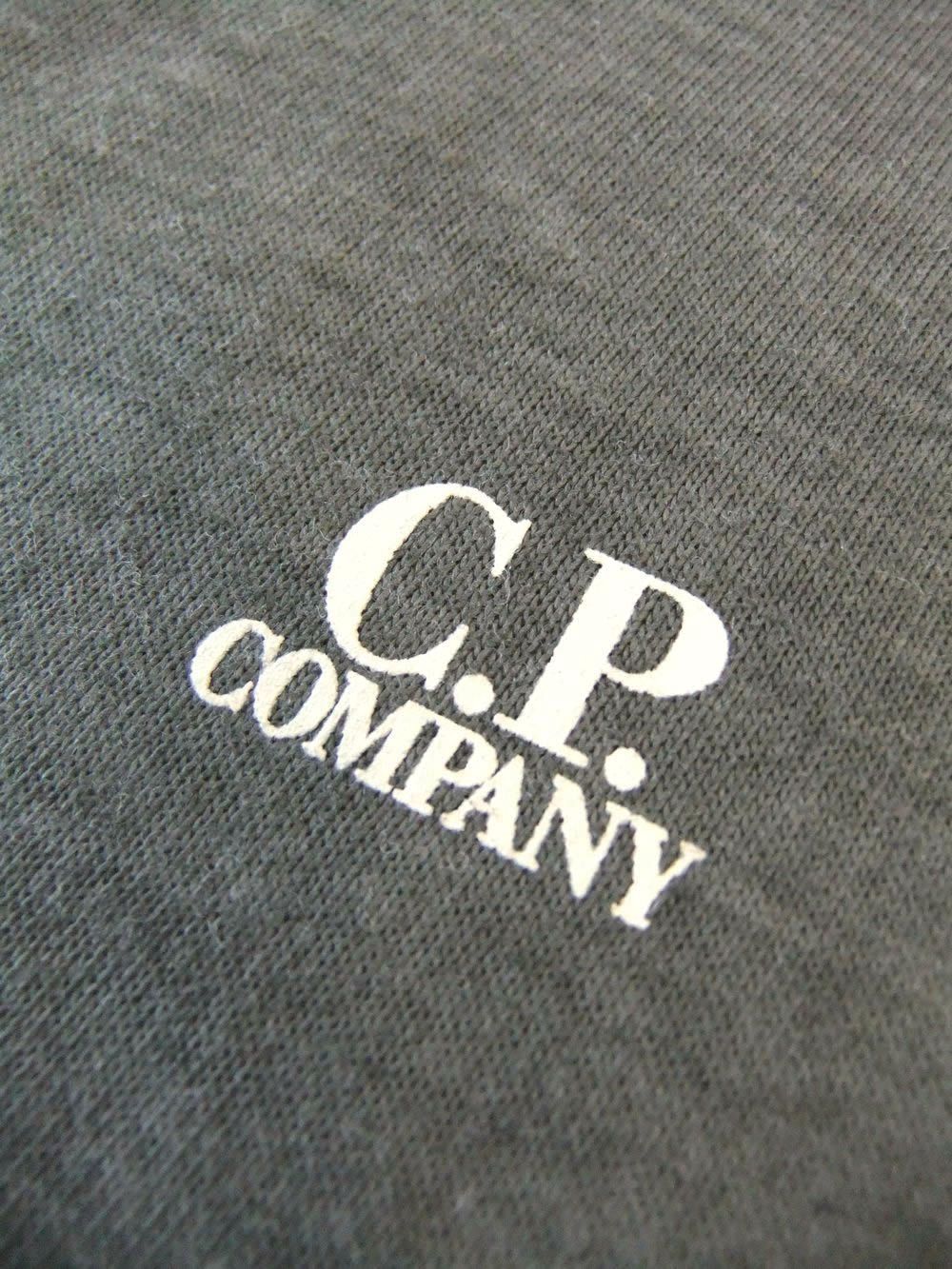 20/1 JERSEY PLATED LOGO T-SHIRT （グレー）  ロゴ半袖Tシャツ