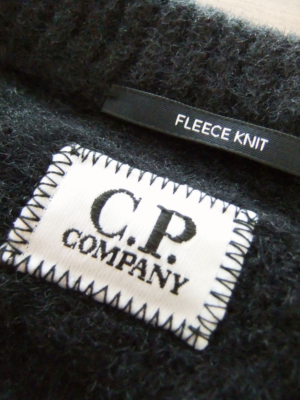 FLEECE KNIT JUMPER  (ブラック) ウール クルーネック セーター