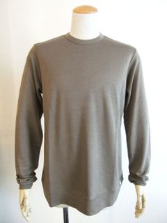 NEBBIOLO LUNGO  M31362   (カーキ)  カシミア混クルーネック長袖Tシャツ