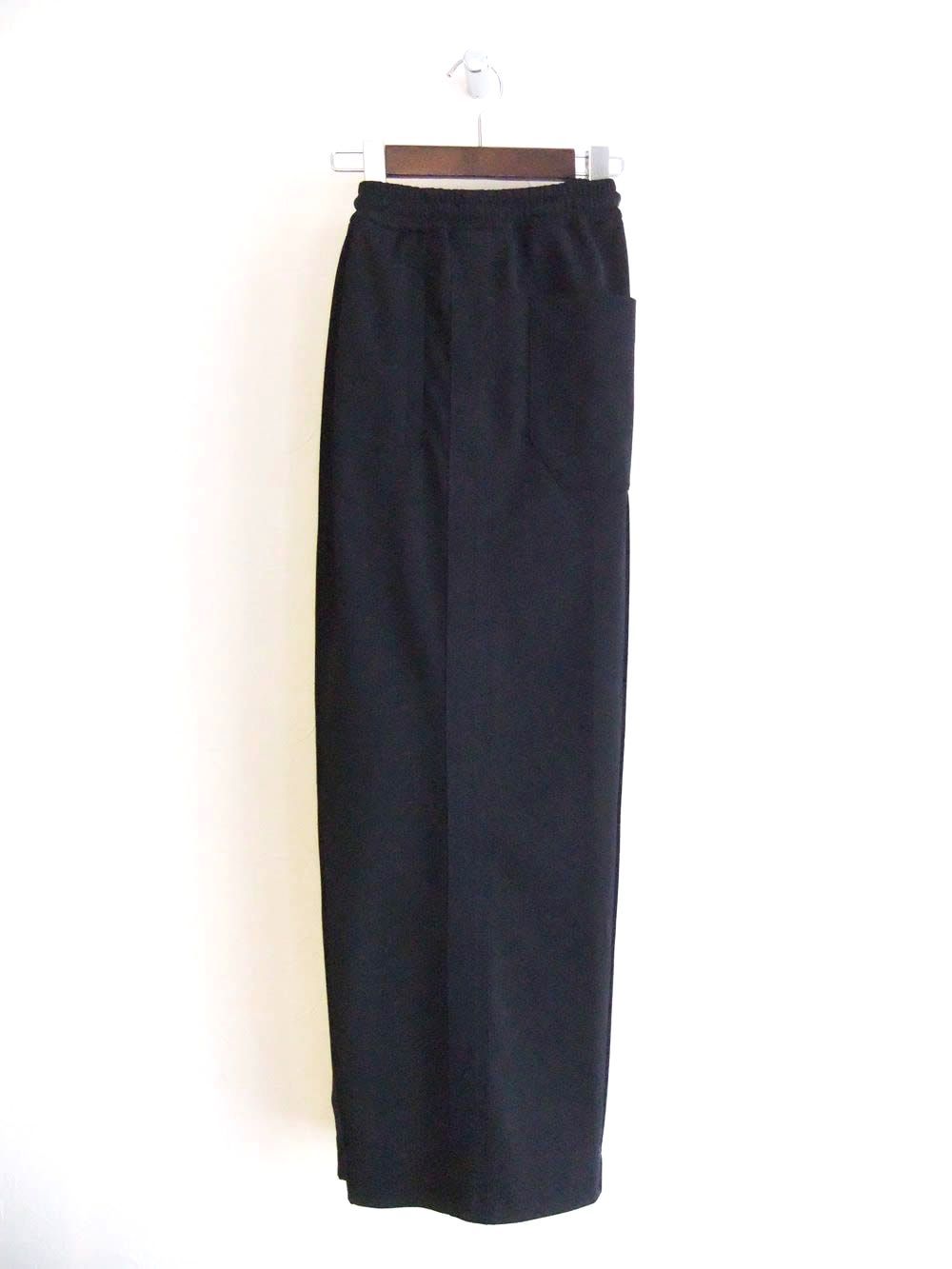 サイドライン ワイドパンツ  (ブラック)