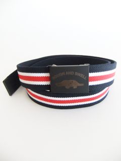 TRICOLOR BELT    R&S ロゴベルト  (ネイビー × レッド)   RSA-22012