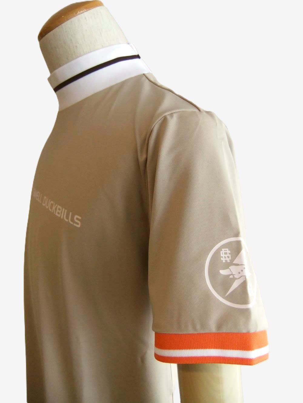 COLORFUL RIB MOCK  (ベージュ)  半袖モックネック ポロシャツ  RSM-26035