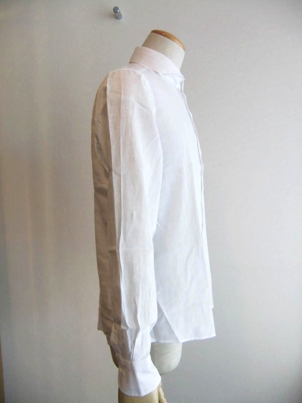 リネン/コットン シャツ (ホワイト)    VINCI FIT