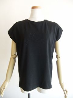 【LADIES】 ラインストーン ロゴ Tシャツ  (ブラック)  JG000170D / 52009