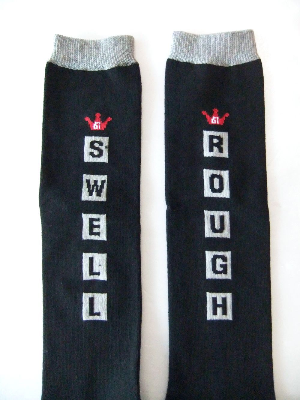 【LADIES】 CROWN HIGH SOCKS W.  ロゴ ハイソックス ( ブラック) RSA-23207