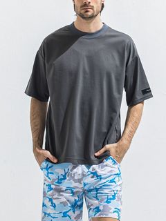 REV MESH OVER TEE  (グレー)   メッシュ オーバーTシャツ