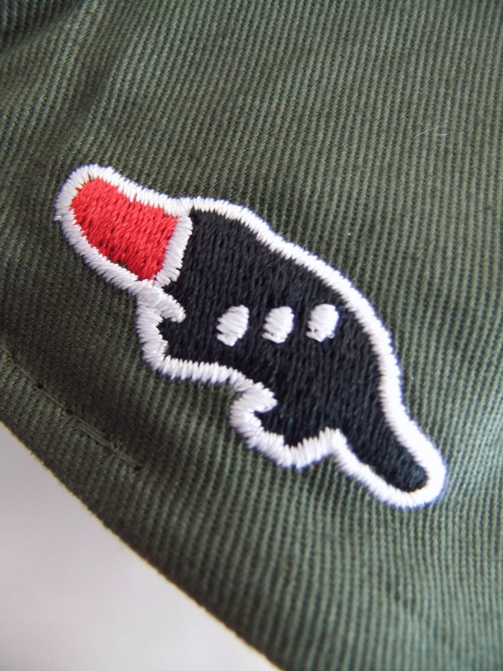 SIMPLE B.B. CAP  ( オリーブ )  ロゴ入りキャップ