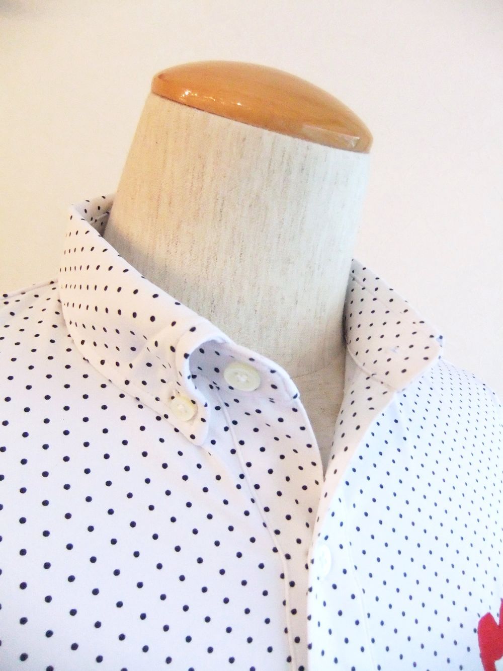 G.D.C. DOTS POLO (ホワイト)   ドット柄 半袖B.D.ポロ  RSM-24011