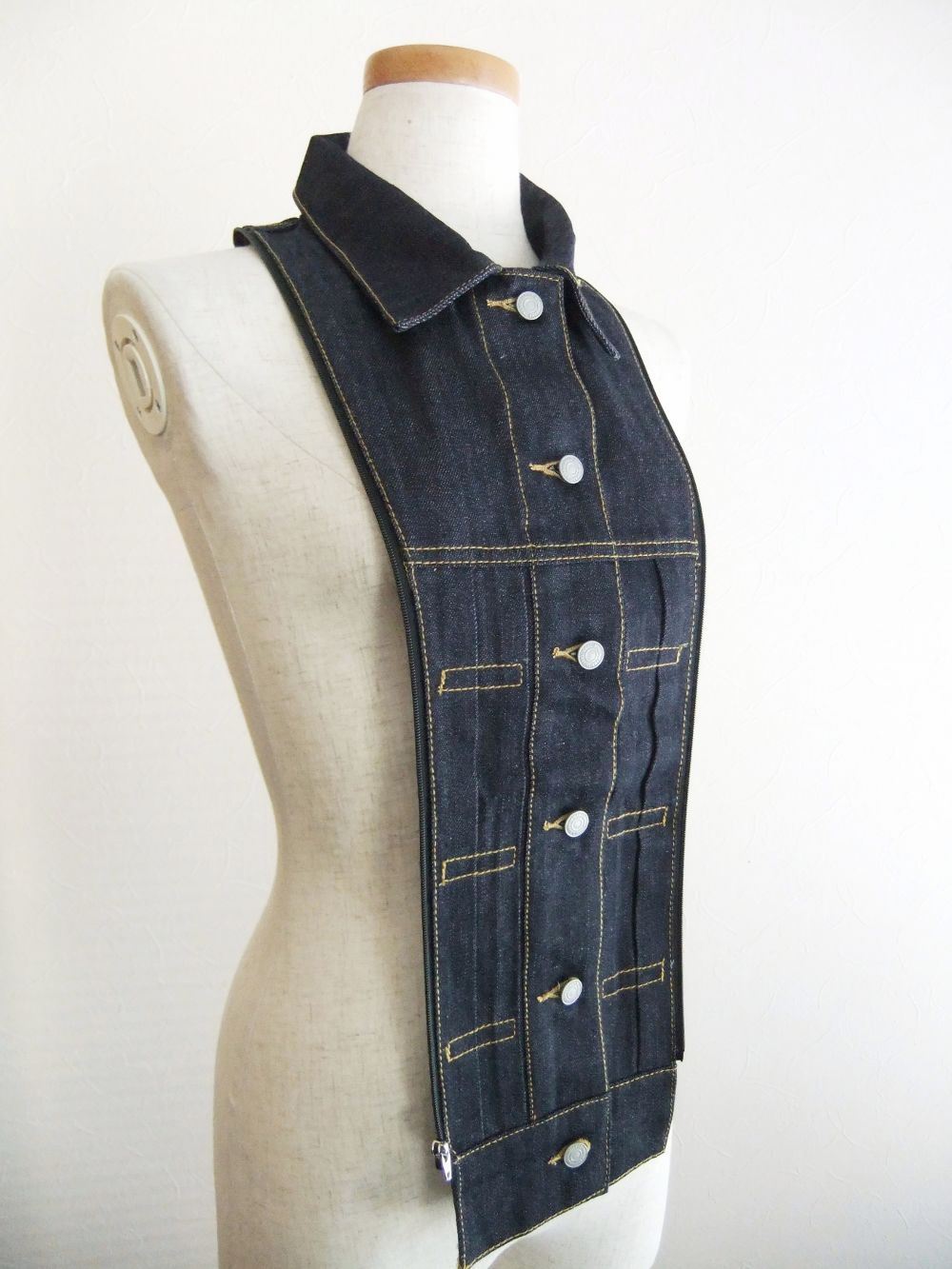 2WAY  アラン編みKNIT × Gジャン  (ブラック)   BB25-718