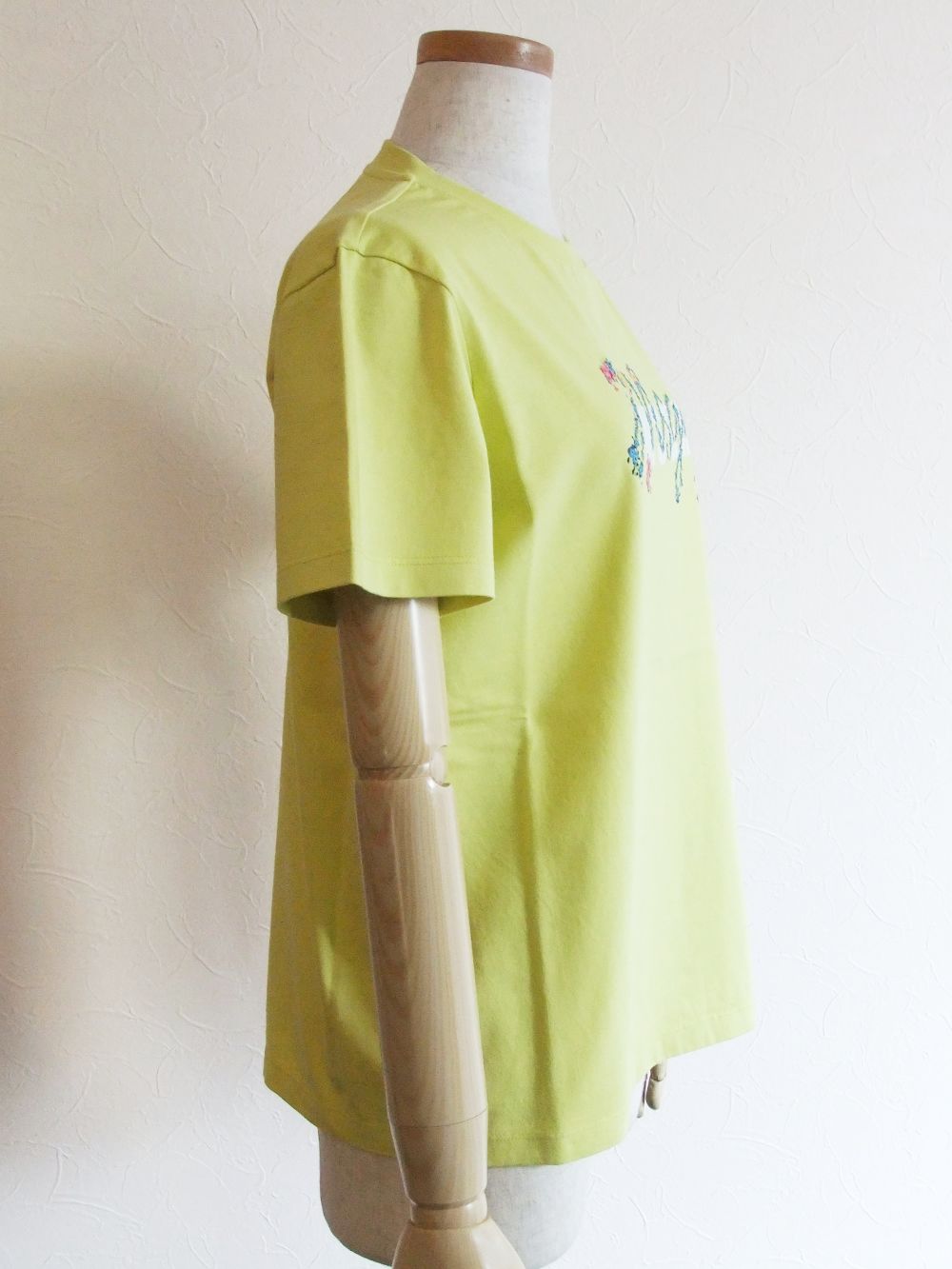 《LADIES》 SPRING ロゴ+フラワープリント コットン Tシャツ  (イエロー)  MDM170-217298-42