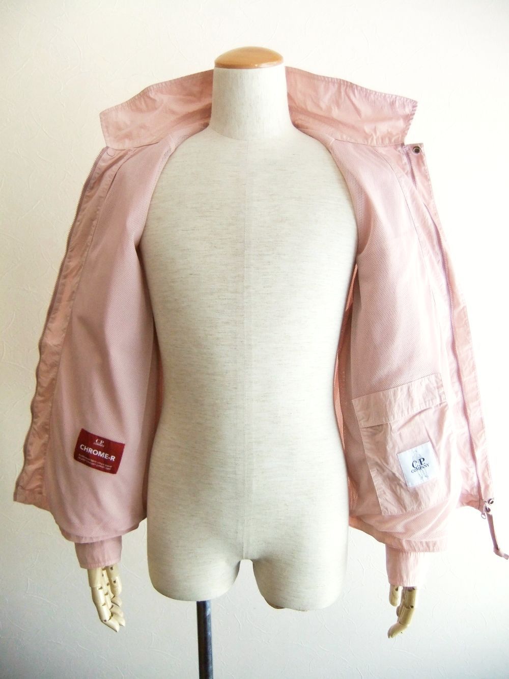 CHROME-R  FULL ZIP OVERSHIRT  (ピンク)  ジップアップ オーバーシャツ