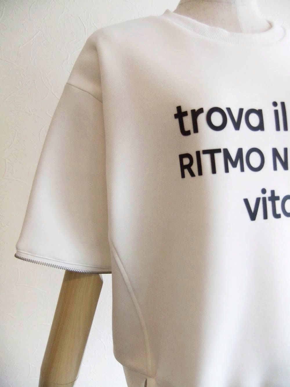 スリーブ ZIP デザイン 2WAY プルオーバー   （ホワイト）  MML108TEA