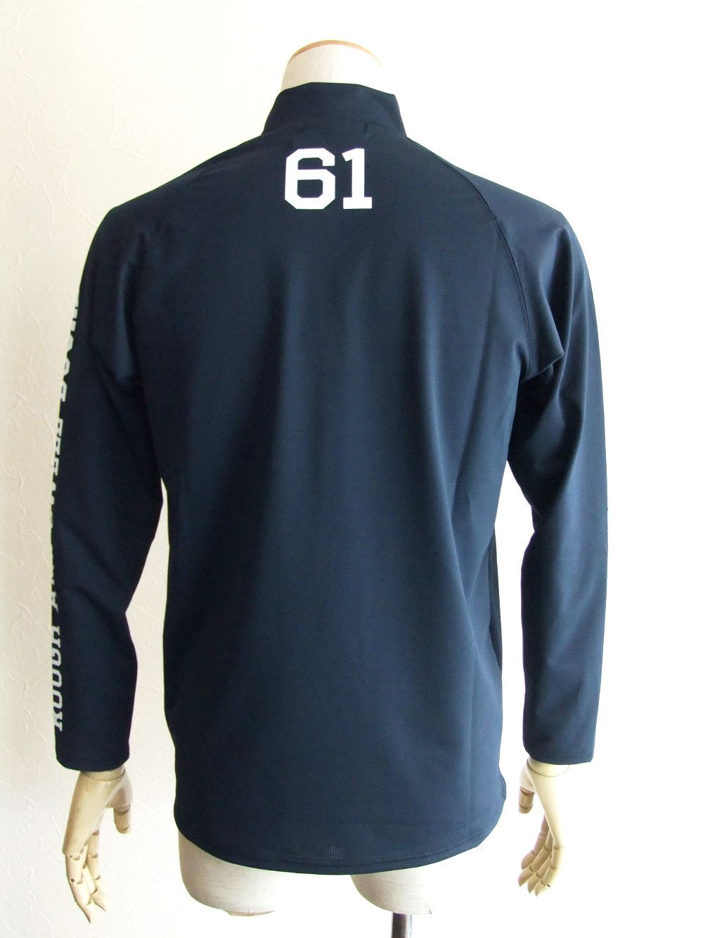 ATHLETIC MOCK  (ネイビー)  モックネック 長袖ポロシャツ  RSM-22233