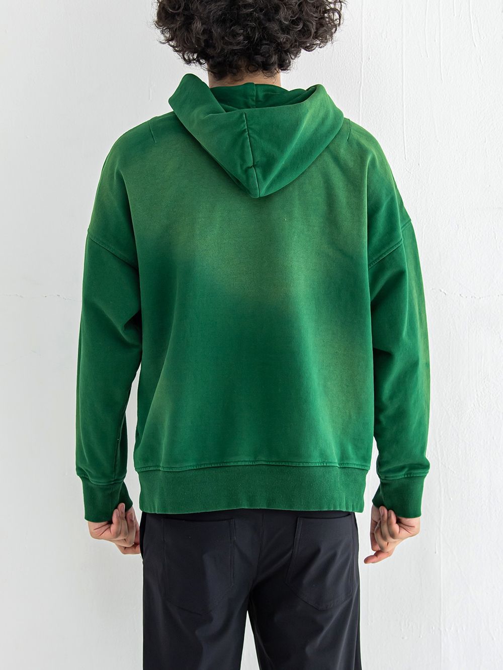 VINTAGE loose hoodie  (グリーン)  度詰め裏毛ヴィンテージルーズパーカー