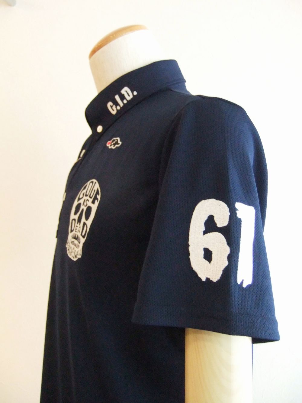 SKULL POLO ( ネイビー )   半袖B.D.ポロ  RSM-21007