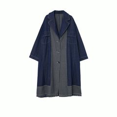 シャンブレー デニム ロング ジャケット    MMG142CEC