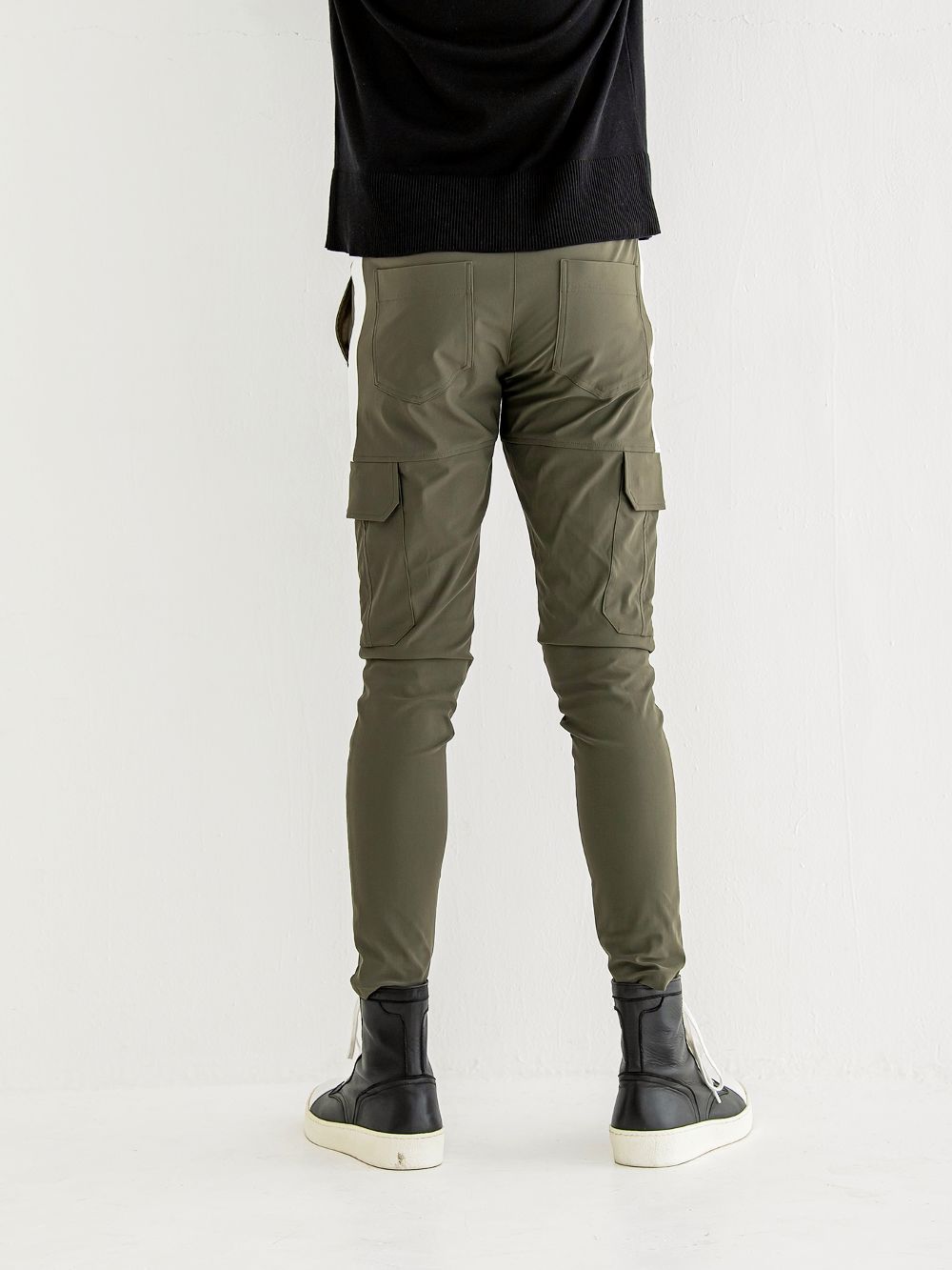 HV NYLON DARRELL CARGO PT  ナイロン カーゴパンツ (カーキ × ホワイト)