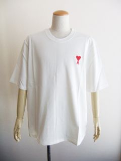 【ユニセックス】AMI DE COEUR Tシャツ （ホワイト）  ロゴ半袖 Tシャツ