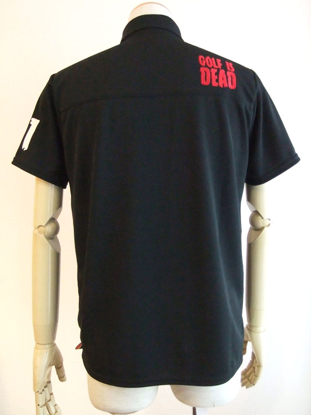 SKULL POLO ( ブラック )   半袖B.D.ポロ  RSM-21007