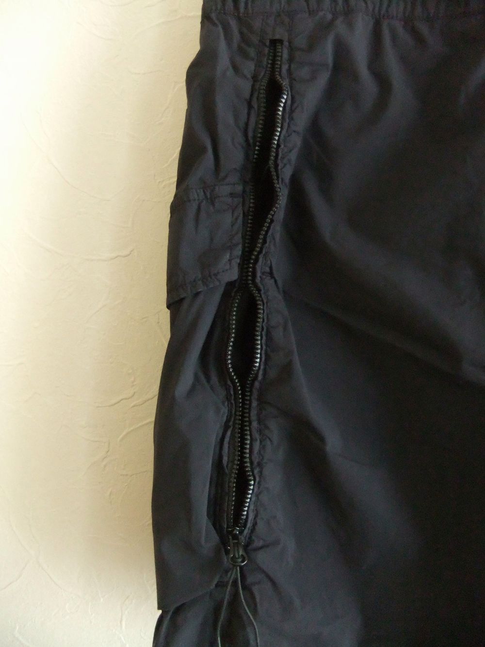 STRETCH DOUBLE SHORTS  ナイロン ストレッチ ZIP ハーフパンツ