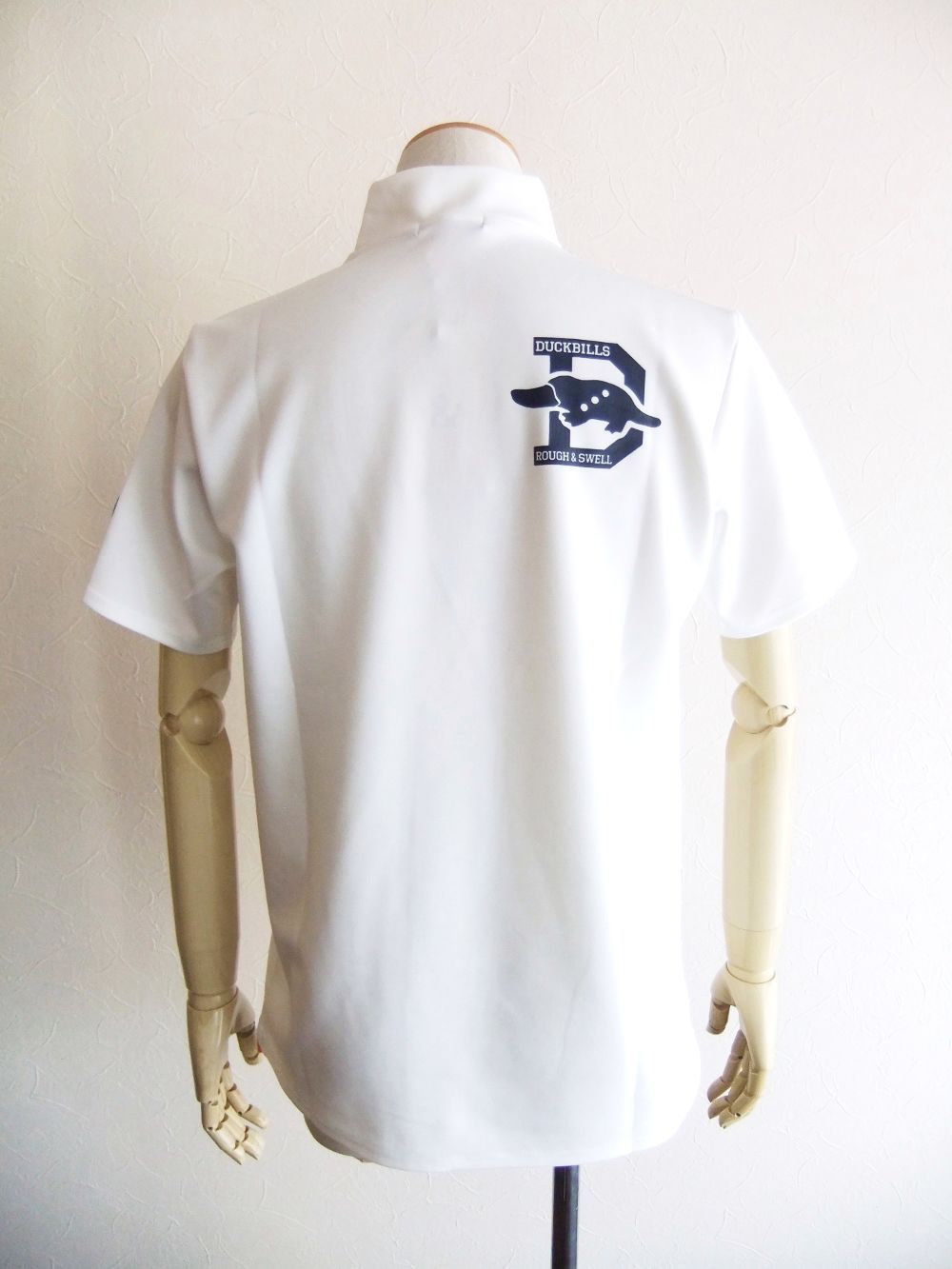 DUCKBILLS MOCK  (ホワイト)  モックネック 半袖ポロシャツ RSM-23030