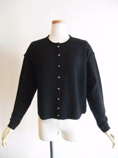 カシミヤ クルーネック カーディガン   （ブラック） 546945