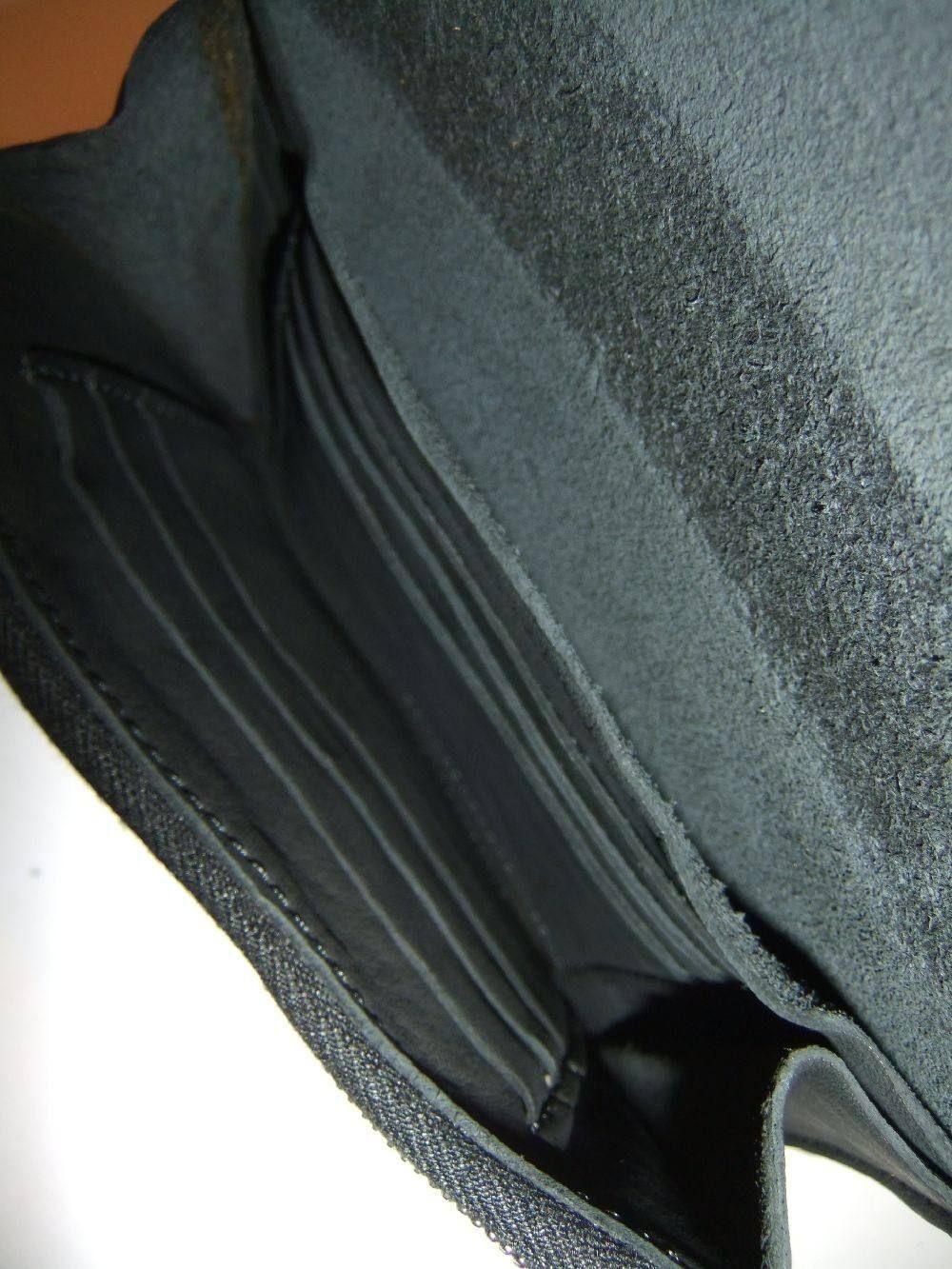 ダブルショルダーレザー製品染め 札入れ 318-03(BLACK)