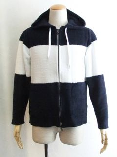 Seagreen シーグリーン パイル ボーダー パーカー (ネイビー) PILE BORDER PARKA