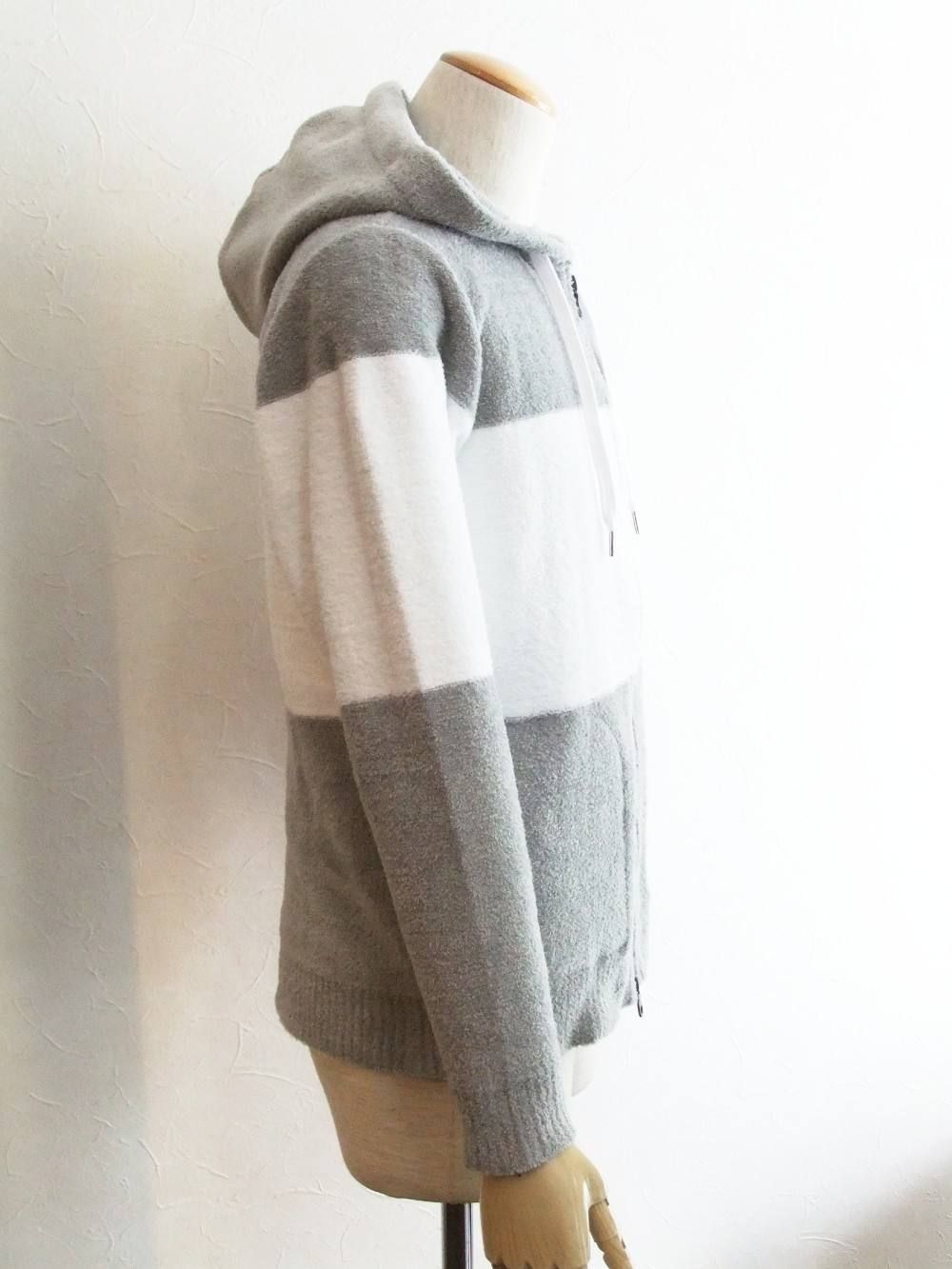 Seagreen シーグリーン パイル ボーダー パーカー (グレー) PILE BORDER PARKA
