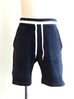Seagreen シーグリーン パイル ボーダーショートパンツ (ネイビー) PILE BORDER SHORT PANT