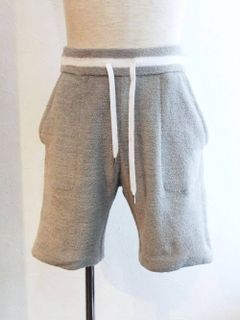 Seagreen シーグリーン パイル ボーダーショートパンツ (グレー) PILE BORDER SHORT PANT