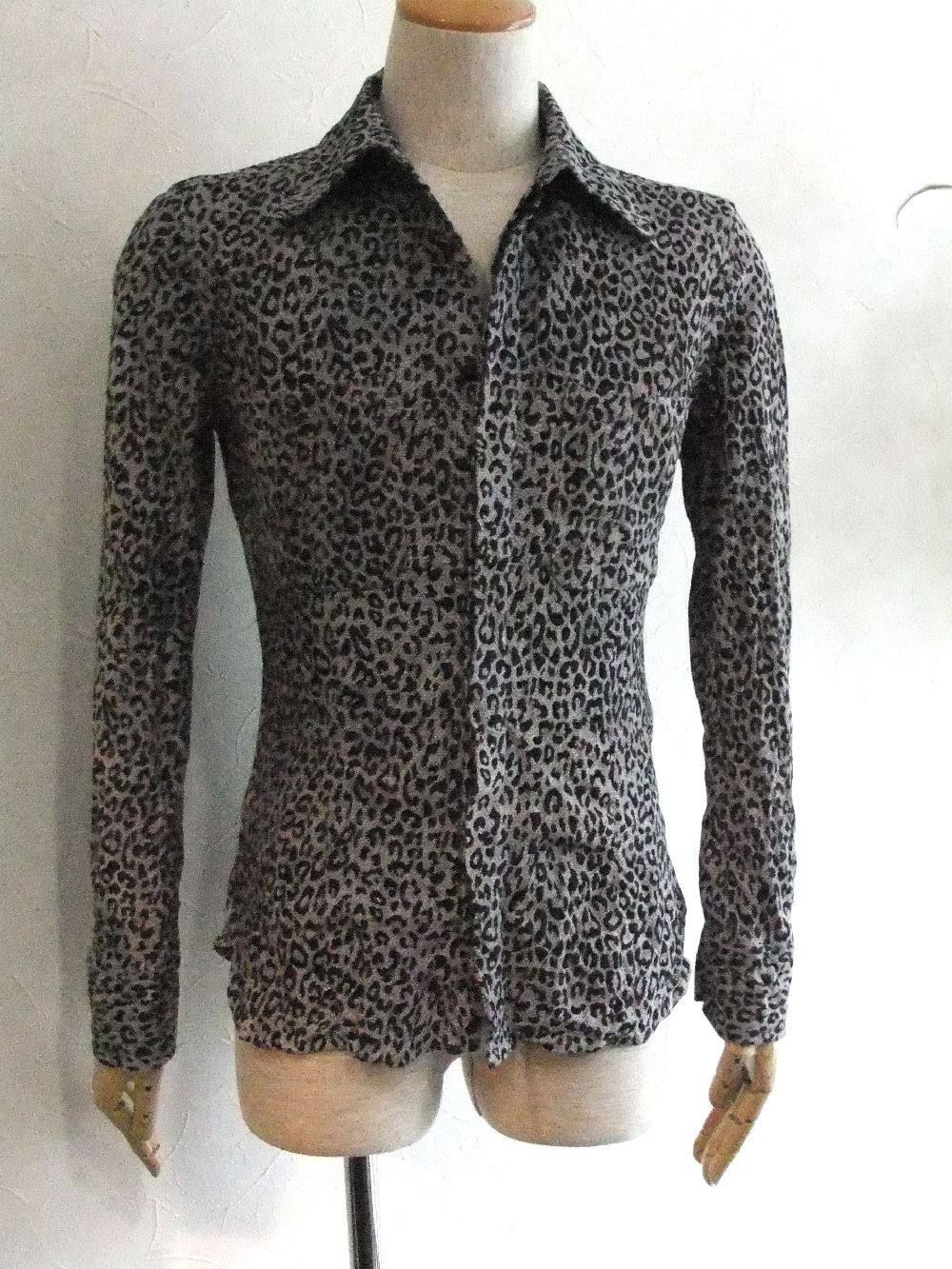 Lost Paradise ピッグスエードヒョウ柄パンチングシャツ 1343-01(White)