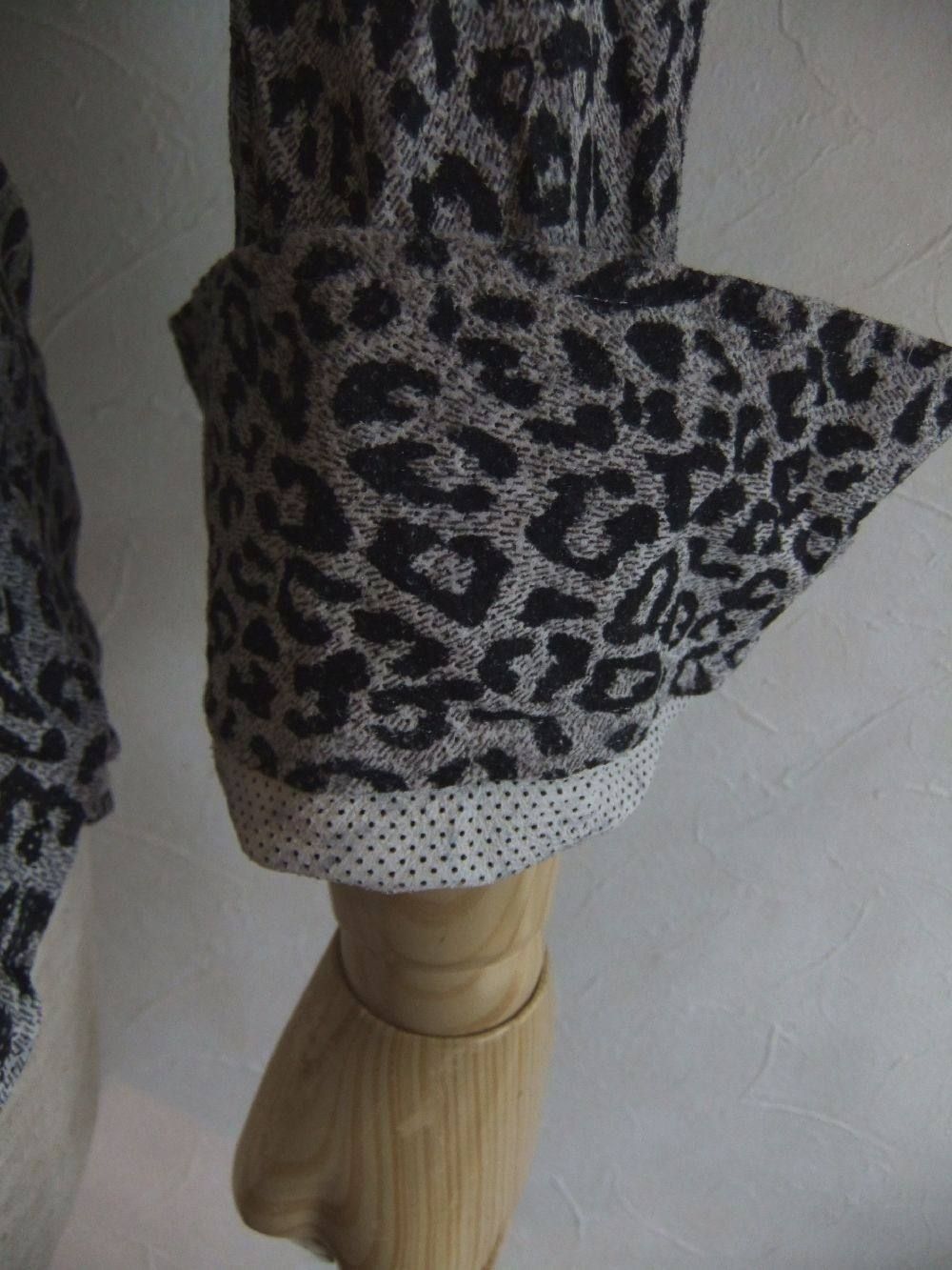 Lost Paradise ピッグスエードヒョウ柄パンチングシャツ 1343-01(White)