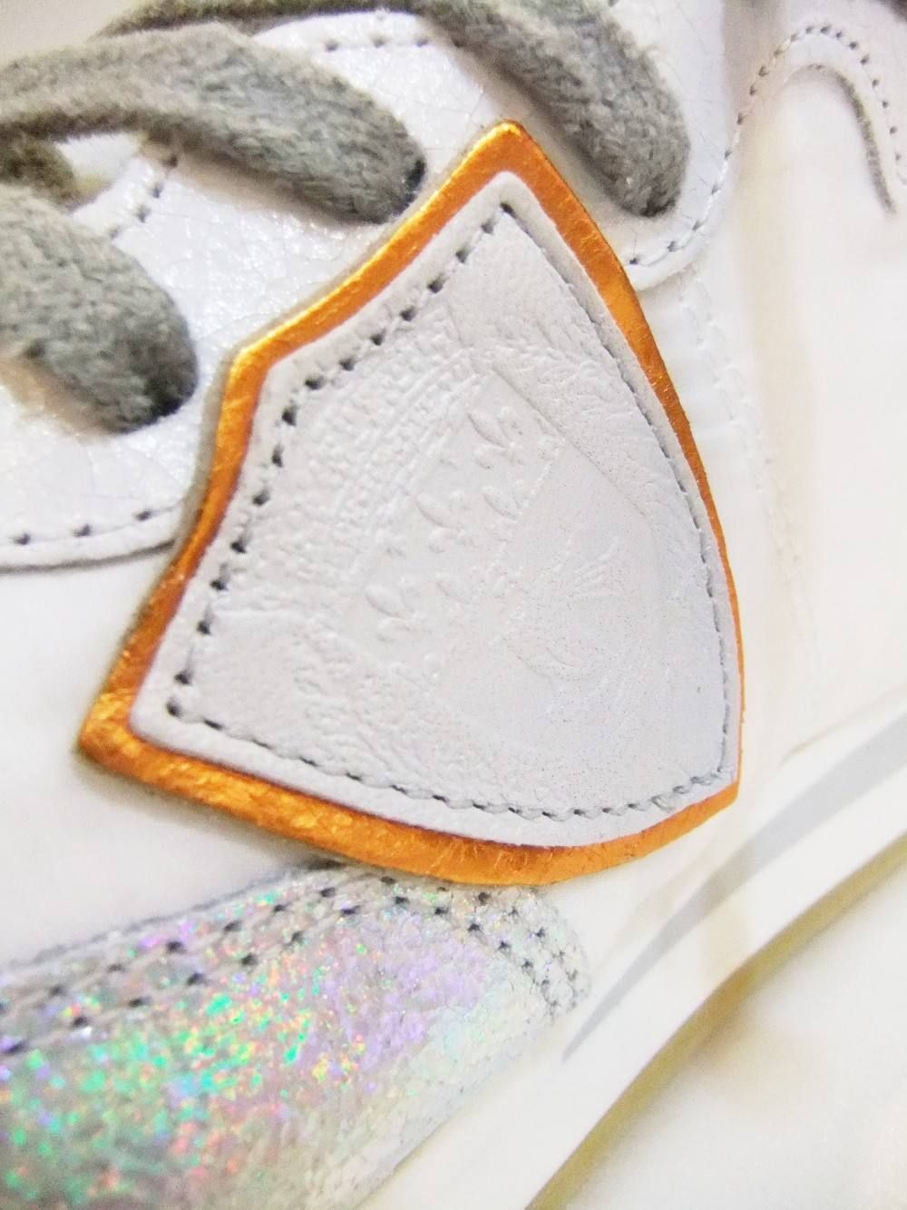 PHILIPPE MODEL (フィリップモデル)Tropez Laser LOW-CUT (WHITE SILVER)