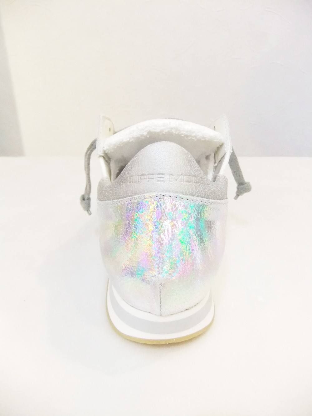 PHILIPPE MODEL (フィリップモデル)Tropez Laser LOW-CUT (WHITE SILVER)