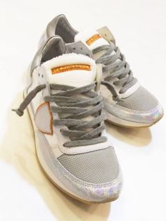 PHILIPPE MODEL (フィリップモデル)Tropez Laser LOW-CUT (WHITE SILVER)