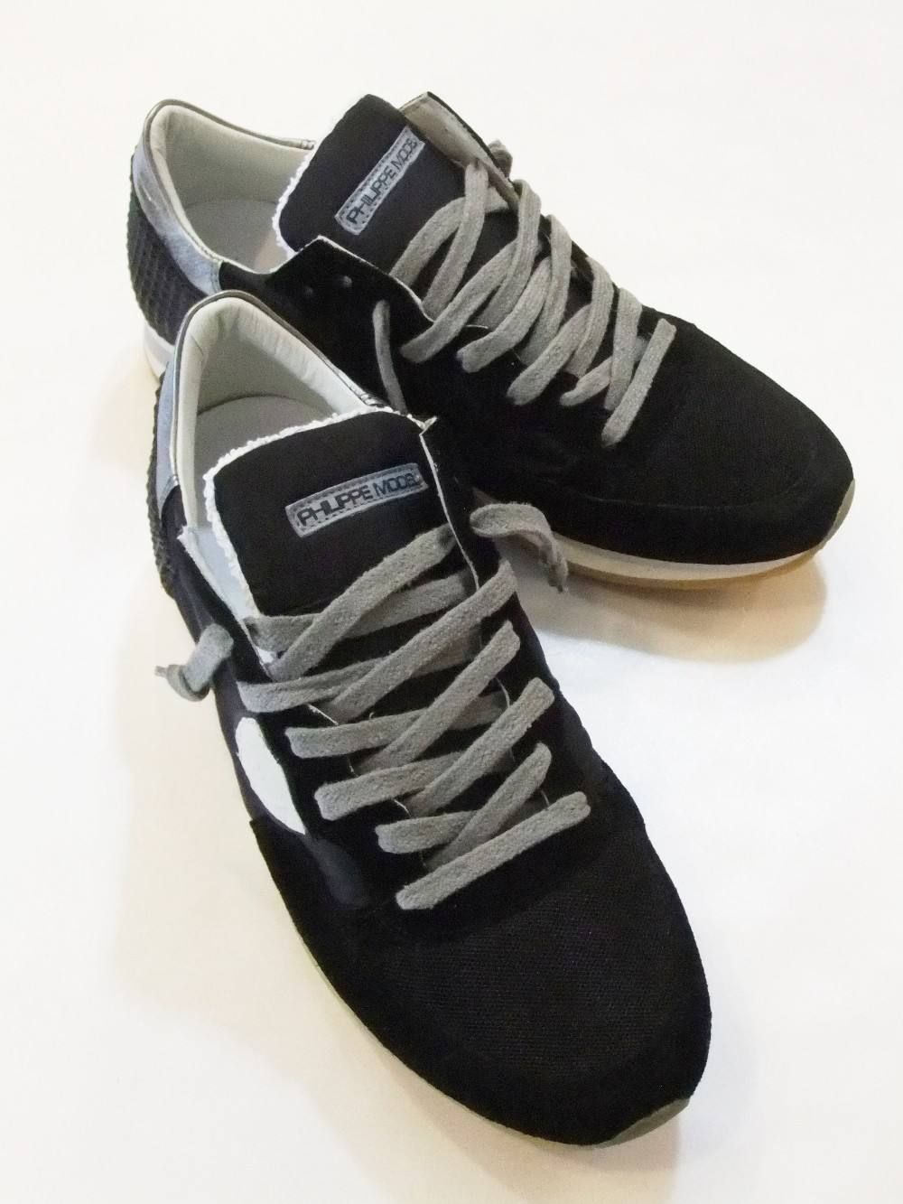 スニーカー Sneakers Odeon Low - Philippe Model - Leather - Black Leather Low-Top Sneakers Megastar | Philipp Plein