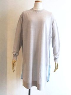 BLANC basque (ブランバスク) 2WAY ロング ニット シャツ(GY)