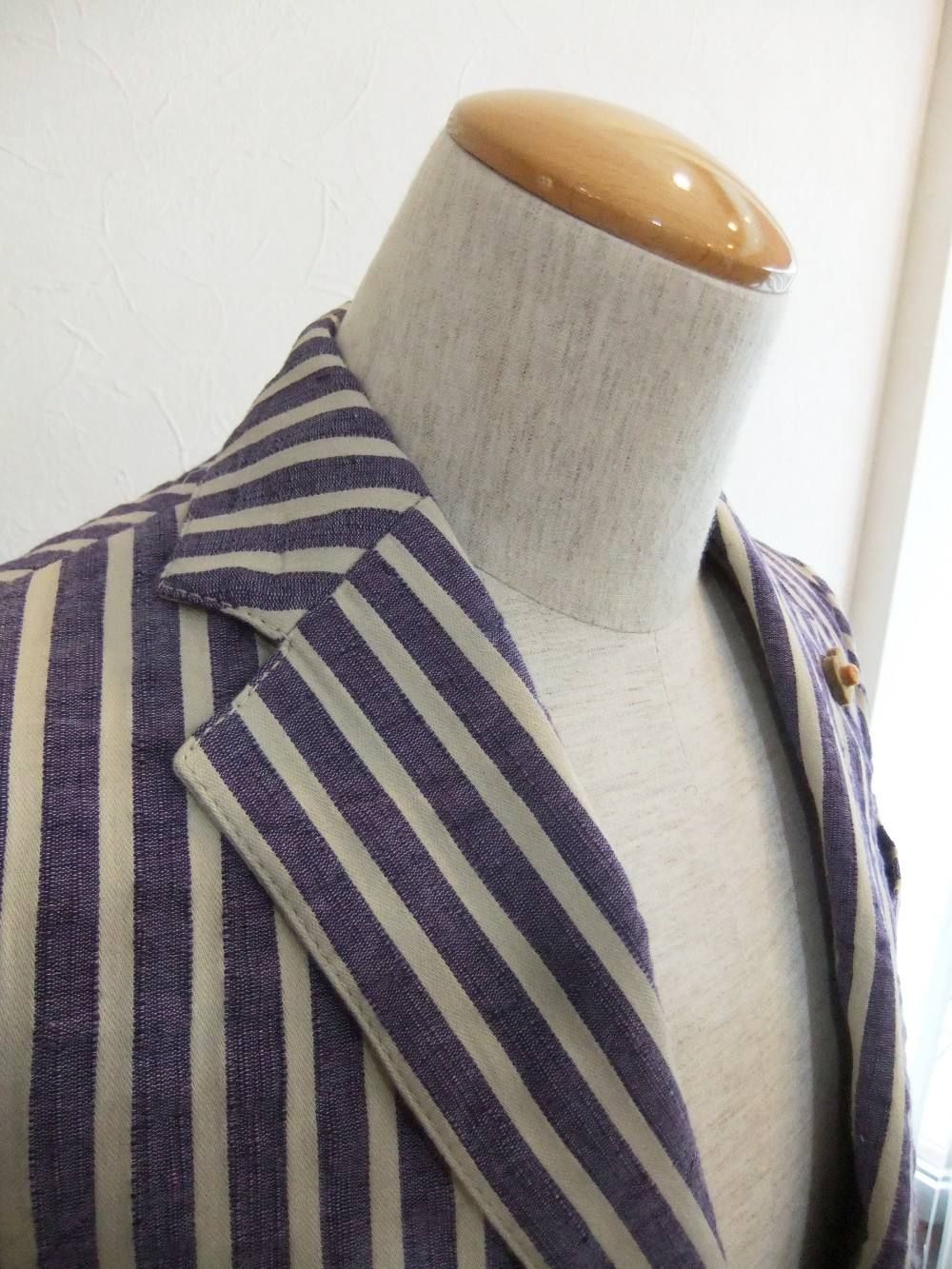 Easy 3B Washed Cotton Stripe Jacket  32903GQ-R44552/41