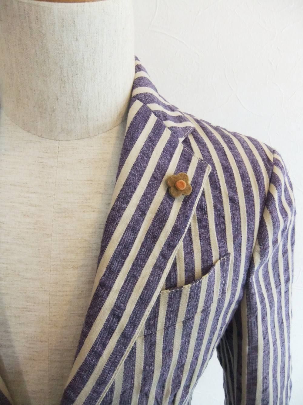 Easy 3B Washed Cotton Stripe Jacket  32903GQ-R44552/41