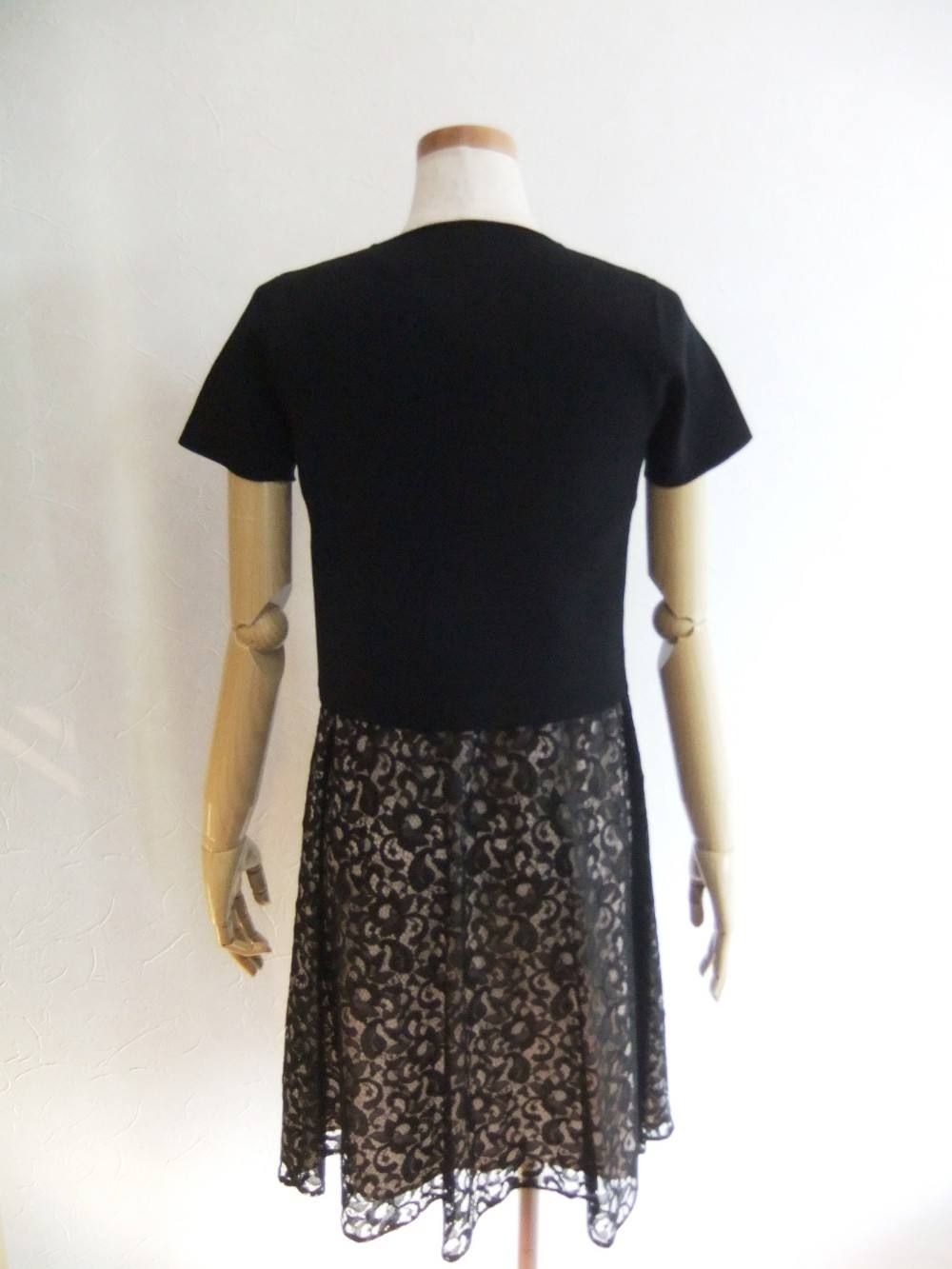 ラッセルレース+シフォンワンピース