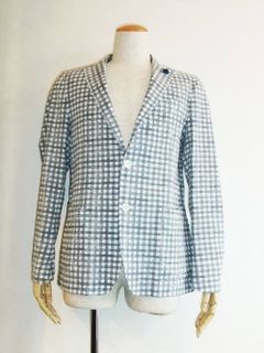 LARDINI (ラルディーニ) ギンガムチェック柄 シャツジャケット