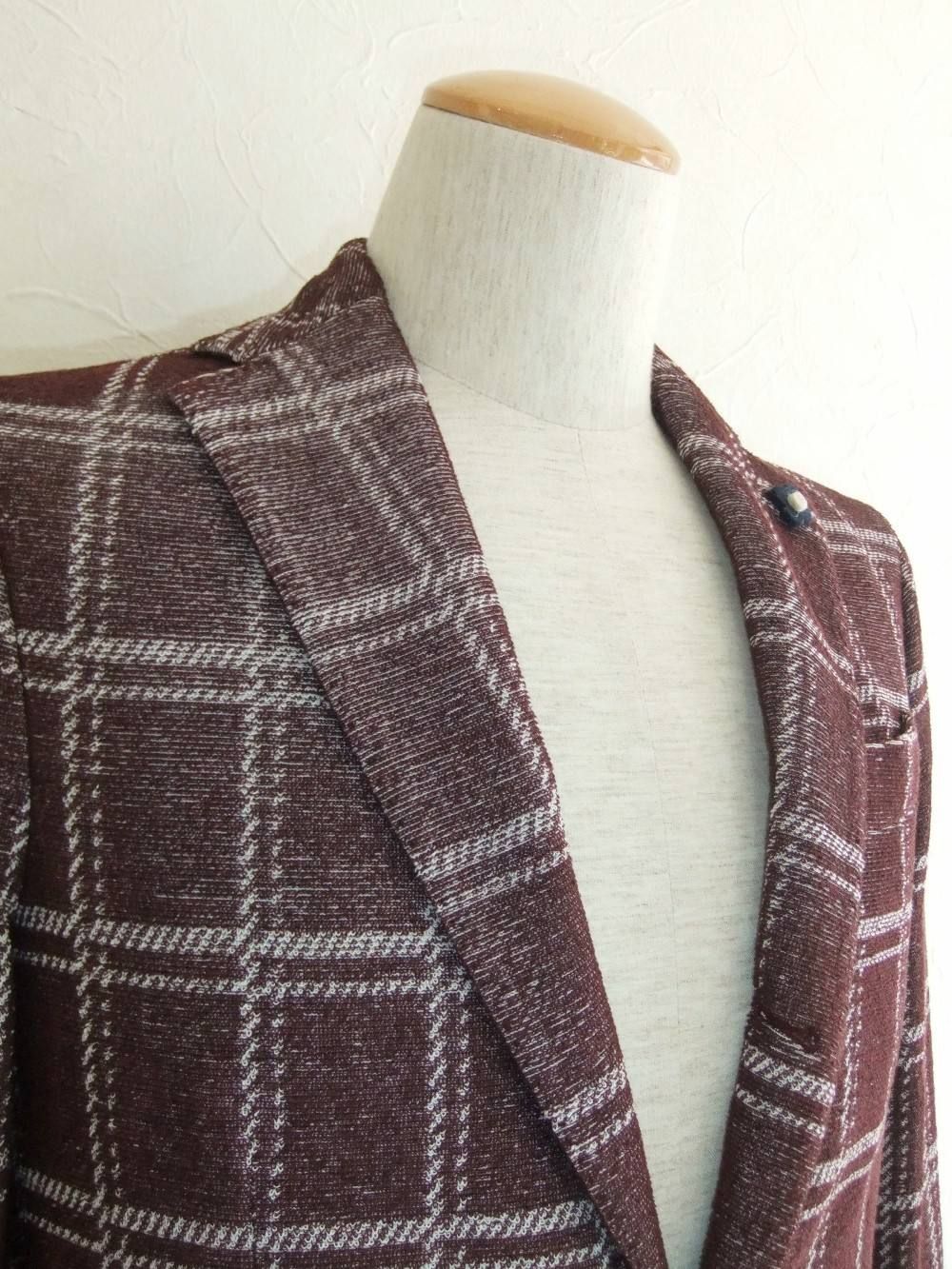 KNIT CHECK JACKET