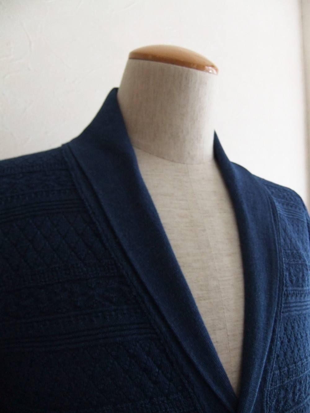 PANICALE (パニカーレ)ジャガード織ショールカラー ニット ロング ジャケット