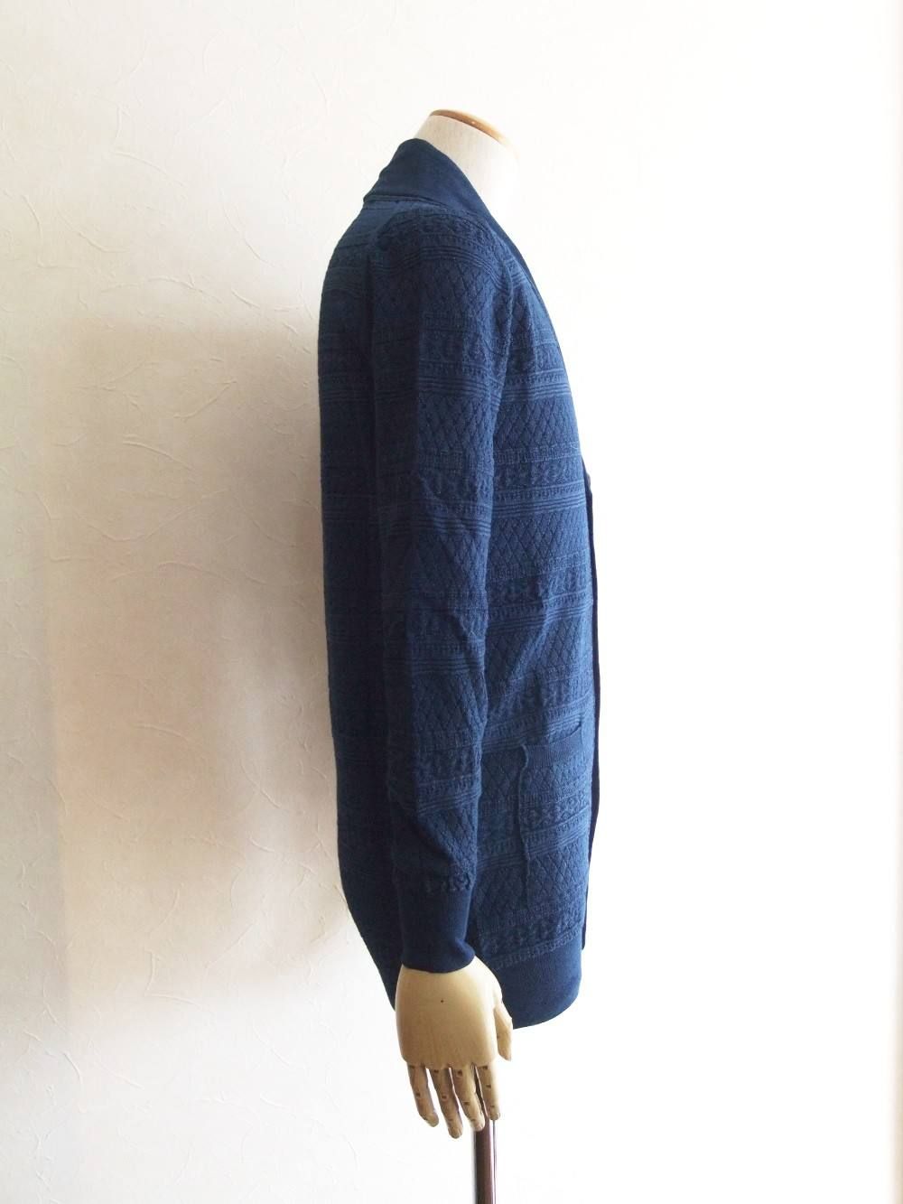 PANICALE (パニカーレ)ジャガード織ショールカラー ニット ロング ジャケット