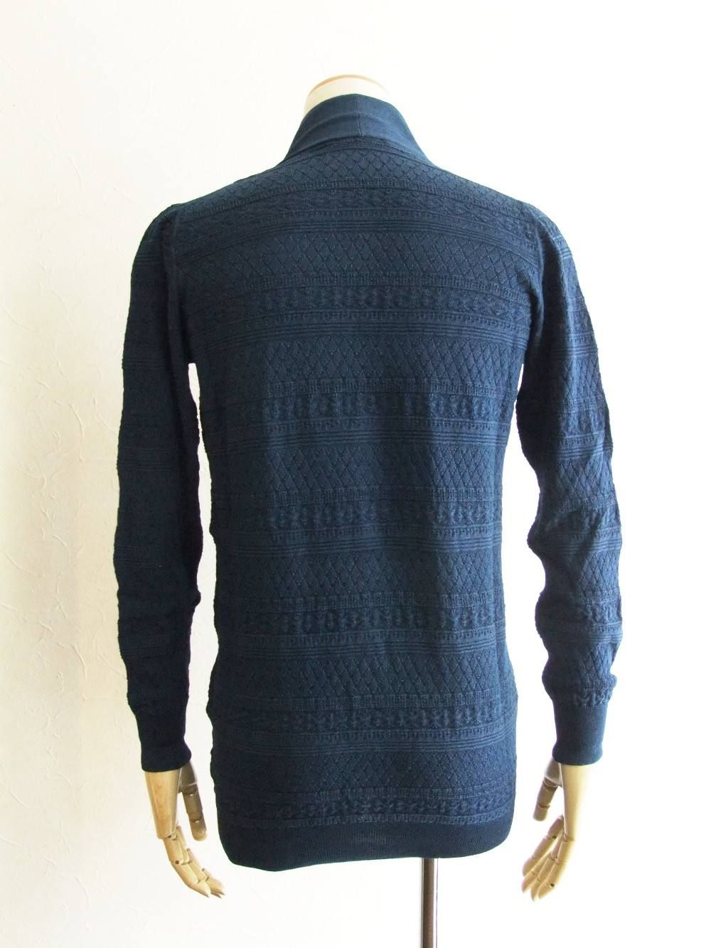 PANICALE (パニカーレ)ジャガード織ショールカラー ニット ロング ジャケット