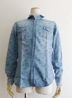 KOON (クーン) ソフト デニム バイシクル プリント シャツ