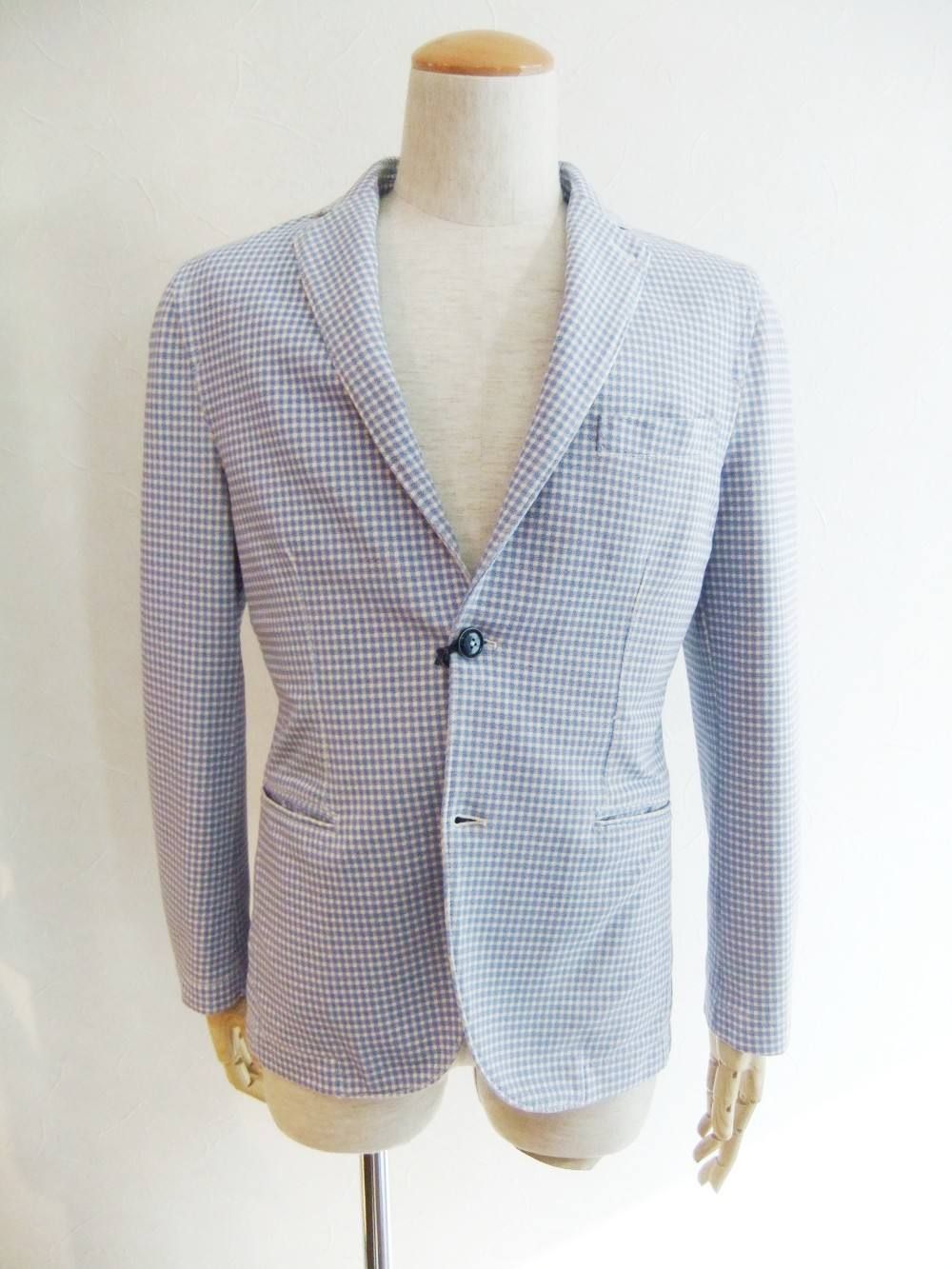 GINGHAM JERSEY JACKET ギンガムチェックジャケット